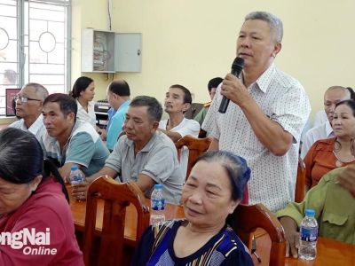 Đại biểu Quốc hội tiếp xúc cử tri tại huyện Vĩnh Cửu sau Kỳ họp thứ 7
