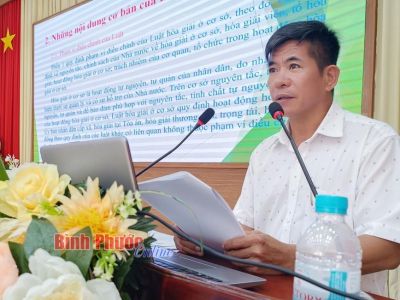 Đồng Phú: Tập huấn kiến thức pháp luật, bồi dưỡng nghiệp vụ cho hòa giải viên cơ sở