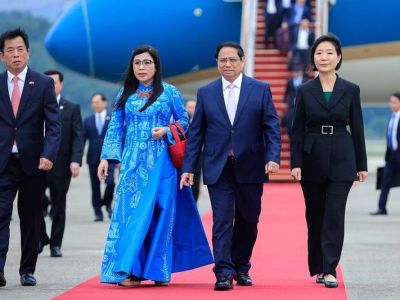 Lễ đón chính thức Thủ tướng Phạm Minh Chính và phu nhân tại Hàn Quốc