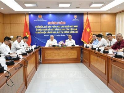 Phổ biến, giải đáp Luật Đất đai 2024 tới cộng đồng người Việt Nam ở nước ngoài