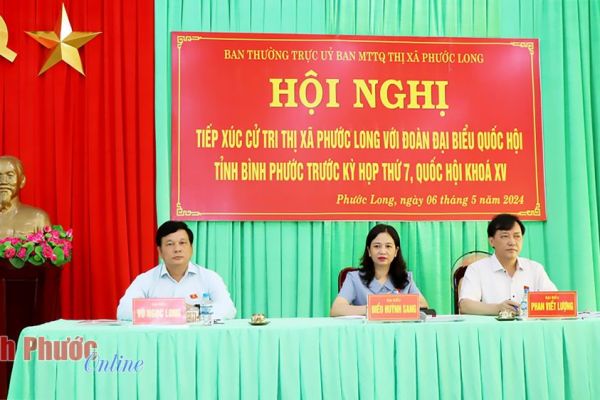 Đại biểu Quốc hội tỉnh tiếp xúc cử tri thị xã Phước Long và huyện Bù Đốp