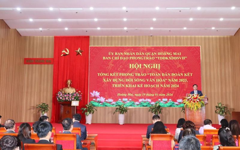 Quận Hoàng Mai thực hiện tốt phong trào 'Toàn dân đoàn kết xây dựng đời sống văn hóa'