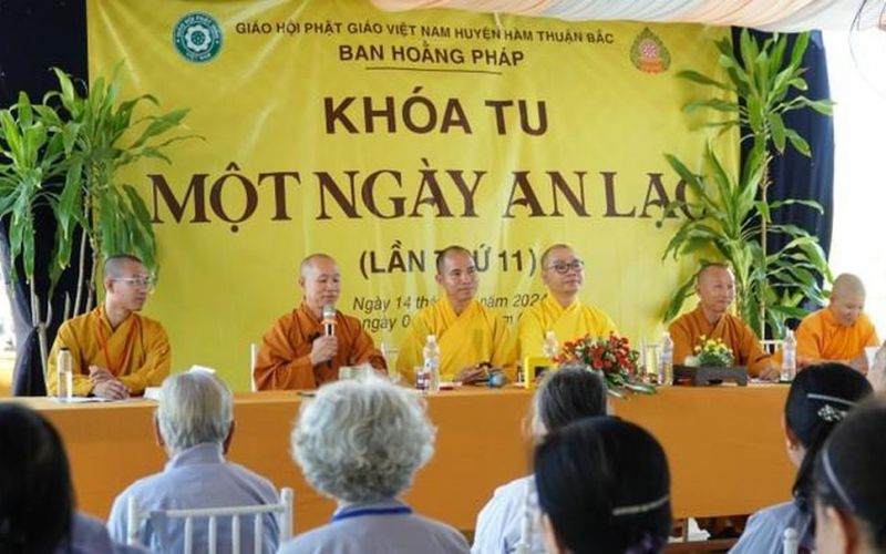 Bình Thuận: Ban Hoằng pháp GHPGVN H.Hàm Thuận Bắc tổ chức khóa tu 'Một ngày an lạc'