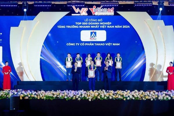 Công ty Cổ phần Takao lọt Top 500 doanh nghiệp tăng trưởng nhanh nhất Việt Nam 2024