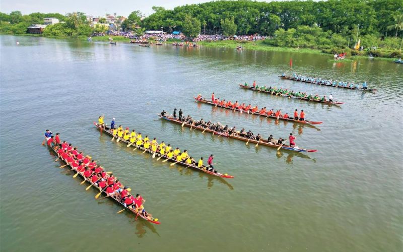 Quảng Nam: Sôi động giải đua thuyền trên sông Tam Kỳ