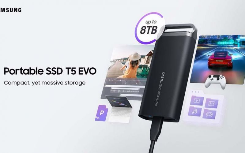 Samsung ra mắt ổ cứng di động SSD T5 EVO: Nhỏ gọn, dung lượng khủng 8TB, với giá từ 4,7 triệu