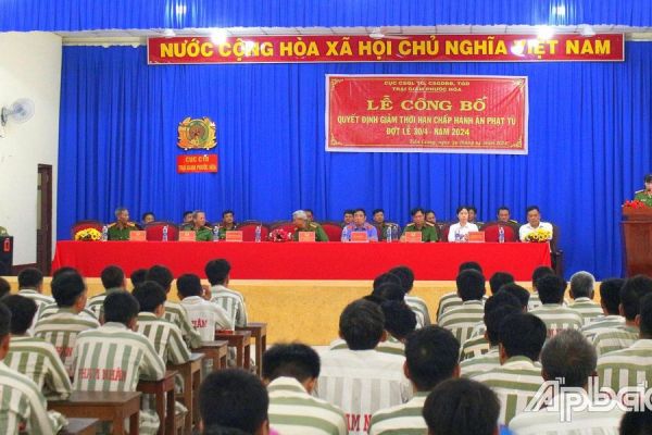 Trại giam Phước Hòa: Giảm thời hạn chấp hành án phạt tù cho 459 phạm nhân đợt 30-4