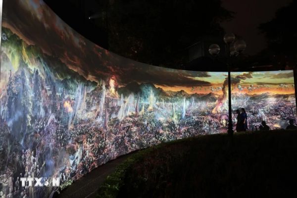 Trình chiếu bức tranh Chiến thắng Điện Biên Phủ bằng công nghệ 3D