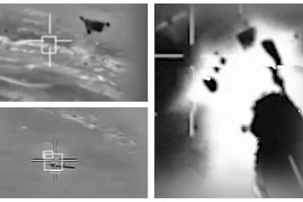 Video chiến đấu cơ Israel bắn hạ máy bay không người lái, tên lửa của Iran